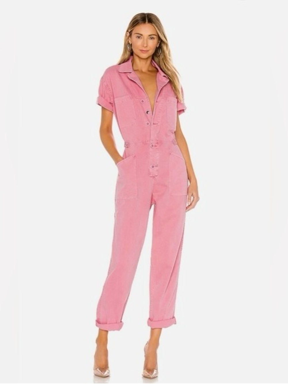 Pistola Pink ‘Grover Field Suit’ Utilitarian Jumpsuit in “Ash Rose”, Size XS - Picture 3 of 9